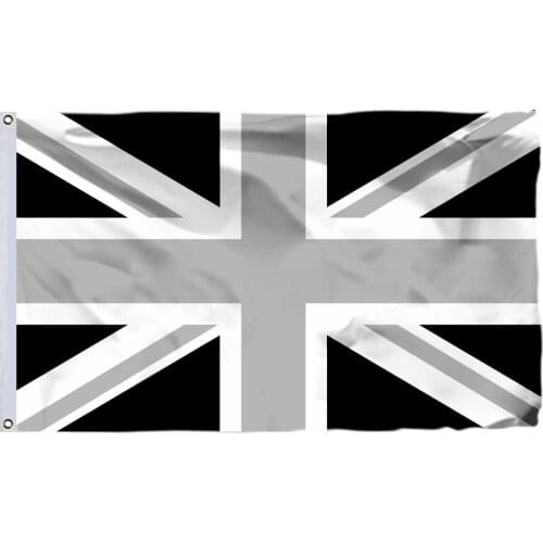 British dark gray Flag 150X90cm (3x5FT) 120g 100D Office/Activity/parade/Festival/world cup/Home Decoration