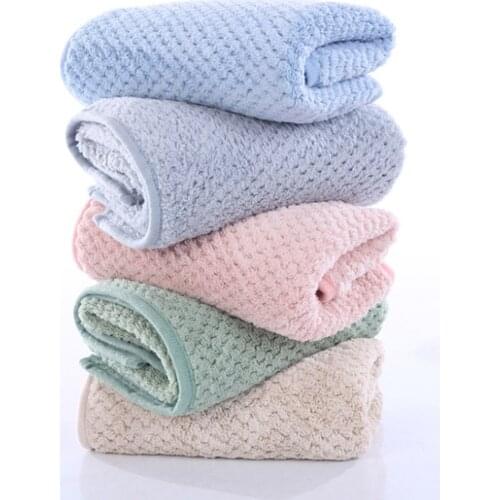 Household Thickened Absorbent Soft Coral Fleece Bath Towels Microfiber Quick-drying Bathroom Bath Towels Daily Necessities