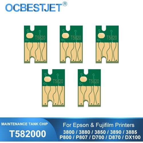 T582000 T5820 Maintenance Tank Chip For Epson SureColor P800 SC-P800 P807 SureLab D700 D870 DX100 3800 3880 3885 3890 Waste Tank