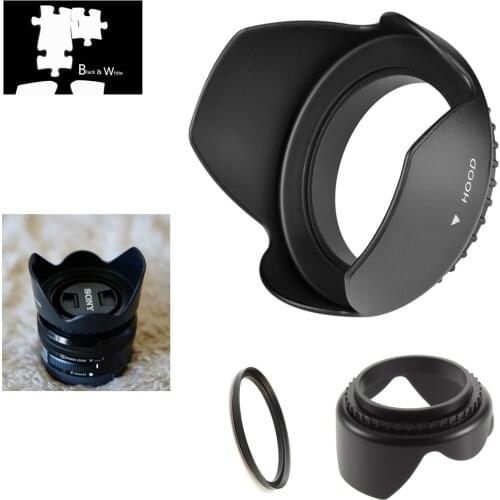 40.5mm Flower Lens Hood for Sony Alpha A6500 A6400 A6300 A6100 A6000 A5100 A5000 NEX-6 NEX-5T NEX-5N NEX-3N NEX-5R 16-50mm lens