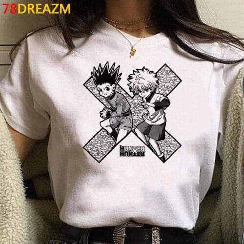Hunter x Hunter Hisoka Killua t shirt male white t shirt vintage casual harajuku couple t-shirt harajuku kawaii vintage