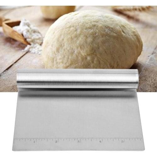 HOOMIN Kitchen Accessories Dough Cutter Flour Spatula for Pizza Pastry Pancake Battercake Stainless Steel Flour Scraper