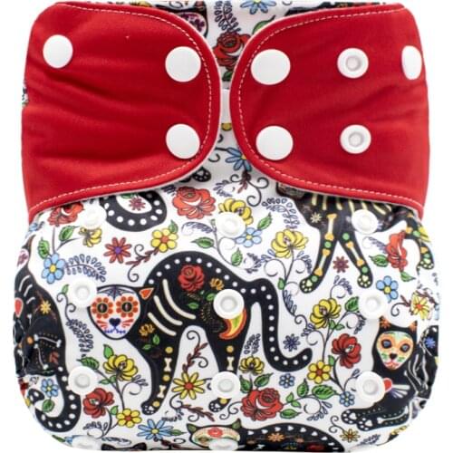 Washable Diaper leak-proof snap Baby Diapers Cover Wrap Digital Print Nappy Changing Reusable adjustable Baby Cloth Diapers