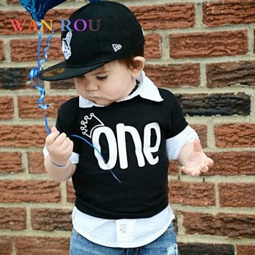 Fashion Newborn Kids Baby Girls Toddler Infant O neck Cute One Letter T Shirt Top Clothes 0-3 Y Bebe Hot Tops Clothing