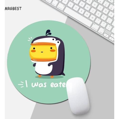 MRGBEST Round Small Size Mouse-pad In Stock Non-slip Nature Rubber Pad Cute Cartoon Duck Desk Pads for Office or Gaming