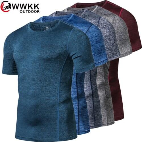 Mens Running T-Shirts Quick Dry Compression Sport T-Shirts Fitness Gym Running Shirts Soccer Shirts Mens Jersey Sportswear