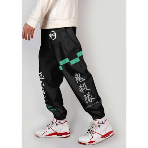 Cosplay Tanjirou Nezuko Zenitsu Inosuke Demon Slayer Sweatpants Mens Fitness Joggers Spring Autumn Trousers Boys Anime Pants