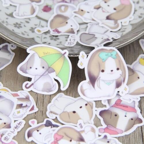 40pcs Cute Little Shih Tzu Dog Scrapbooking Stickers Puppy Dogs DIY Craft Decorativ Sticker Pack for Children Gift Book Decor