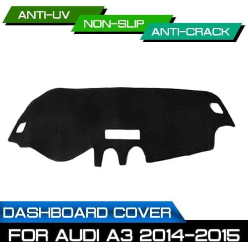 Car Dashboard Mat Anti-dirty Non-slip for Audi A3 2014 2015 Dash Cover Mat UV Protection Shade Sticker