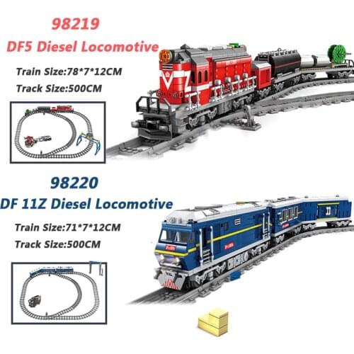 New City Train Power Function Building Block Technical Bricks DIY Tech Toys For Children Compatible All Brands Rail Trein