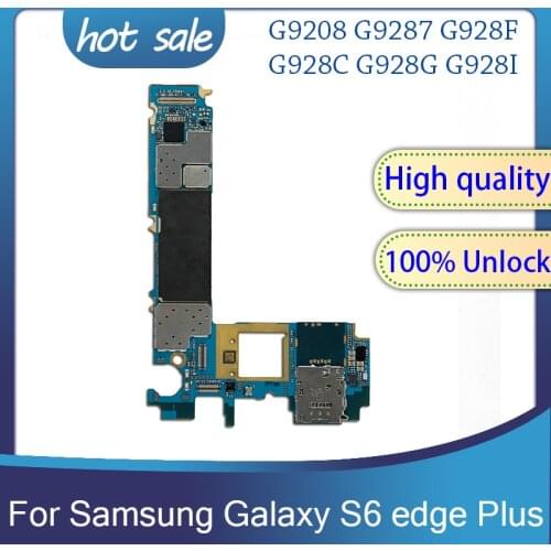 Original Unlocked Mainboard Motherboard For Samsung Galaxy S6 edge Plus G9208 G9287 G928F G928C G928G G928I Logic Mother Board