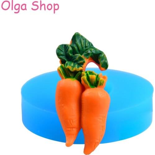 VYL003 Kawaii Carrot Flexible Silicone Mold Mini Resin Mold Decoration Mold Clay Push Mold (Clay Resin Paste Fondant)