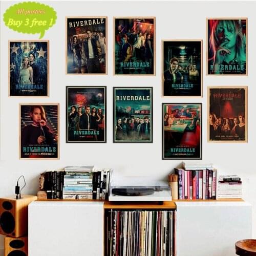 TV Series riverdale poster Kraft Paper art Poster Bar Cafe Vintage Printing Drawing core wall Decorative Painting