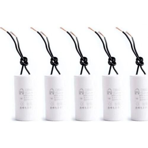 5pcs/set CD60 Motor Run Capacitor 12UF 450V Water Pump Bench Drill Washing Machine Air Conditioner Start Capacitor