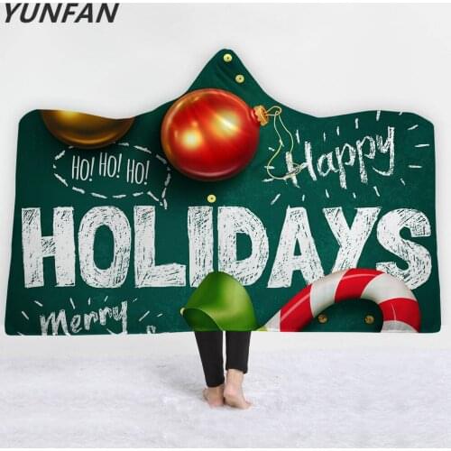 Christmas Decorations Home Flannel Blanket Adult Joyous Printed Winter Soft Fluffy Blanket Dropship green cartoon Portable rugs