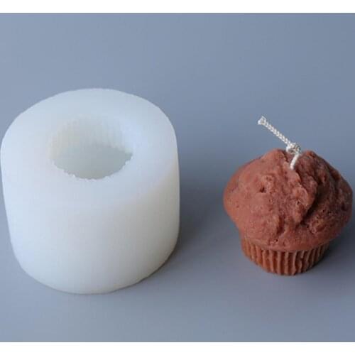 Silicone Candle Molds for Crafts 3D Cube Handmade Candle Dessert Macaron Muffin Making Moulds Wax Mold Plaster Soap Clay Mold