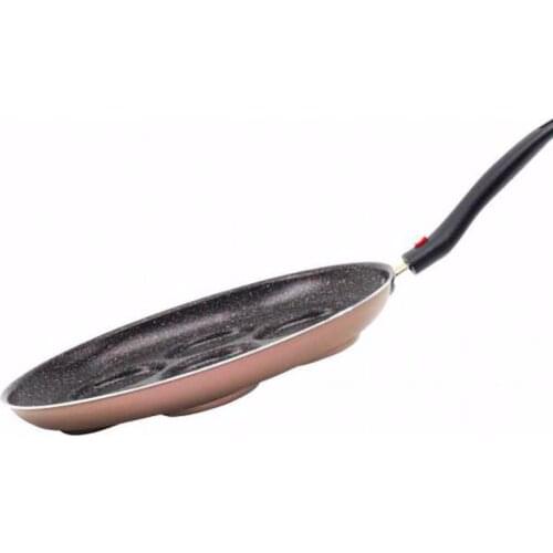 Pancake Pan Crepe Pluggable Handle 28 CM Papilla Bravo Original Brand 7 Compartments Light Pink