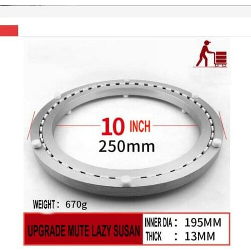 SS M10INCH/25CM ADVANCED MUTE Aluminium Alloy Lazy Susan Turntable with Upgrade Anti Skid Soft Rubber Tips and Slience Strap