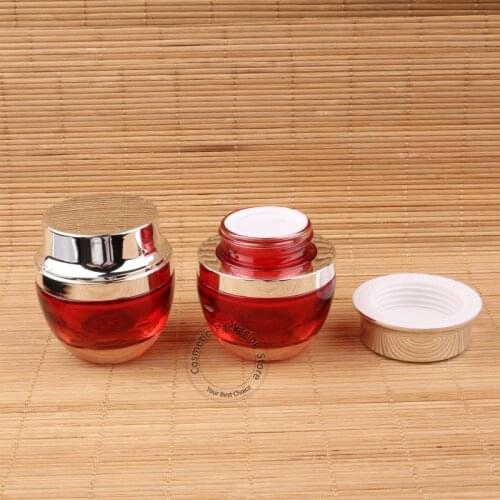 30pcs/Lot 30g Glass Cream Jar Women Cosmetic Can Small Vial Sliver Lid 1OZ Eyeshadow Pot Refillable Lotion Bottle Free shinping