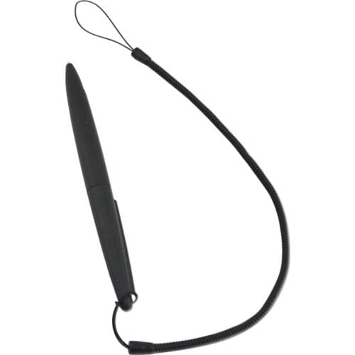 100pcs Black Touch Stylus Pen with Spring Rope for D S Lite D Si 3 D S NEW 3 D S XL LL