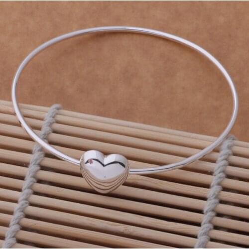 SZ-AB054 Hot Silver Color Gift Women Lady Nice High Quality Fashion Jewelry A Single Solid Bracelet /agdaixka Bsiakjpa