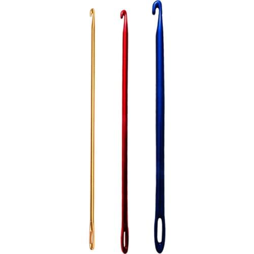 Three-Color Three-Piece DIY Braided Crochet Hook With Holes DIY Sewing Needle Sewing Accessories High Quality Crochet