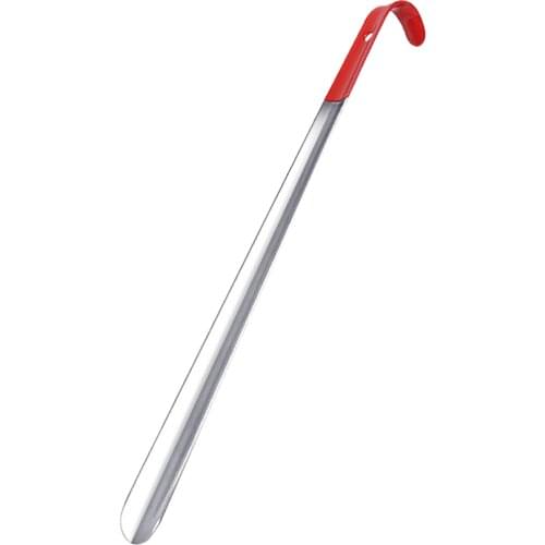 Shoe Horn Convenient Aid Tool Long Handle Adults Ergonomic Shape Flexible Thickened Stainless Steel Durable Hanging Loop Boots