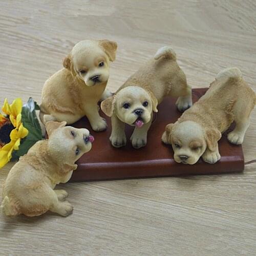 Modern Resin Puppy Ornaments Birthday Gift Desktop Counter Decoration Outdoor Courtyard Furnishing Crafts Garden Villa Figurines