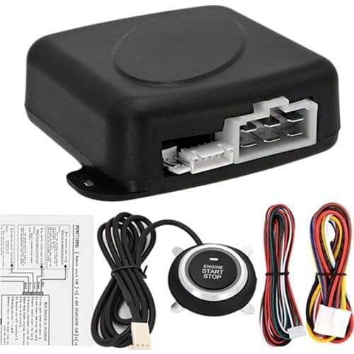 Universal Car START STOP Car Alarm Start Security System Key Passive Keyless Entry Push Button Kit