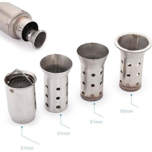Universal 51mm 60mm Exhaust Pipe Muffler Motorcycle Stainless Steel DB Killer Silencer Modified Catalyst Slip On Exhaust Tips
