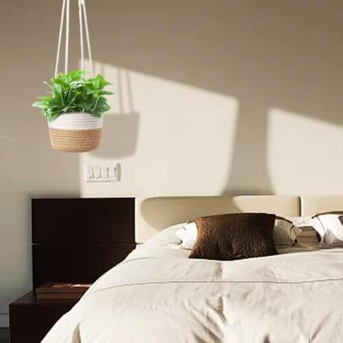 Garden Plant Hangers Rope Hanging Planter Woven Hanging Planter Basket Decorative Flower Pot Holder For Home Decor