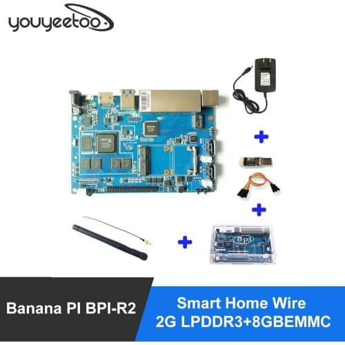 YouyeetooBanana PI BPI R2 Smart Home Wire 2G LPDDR3+8GBEMMC Open-source Development Board Single Board raspberry pi compatible