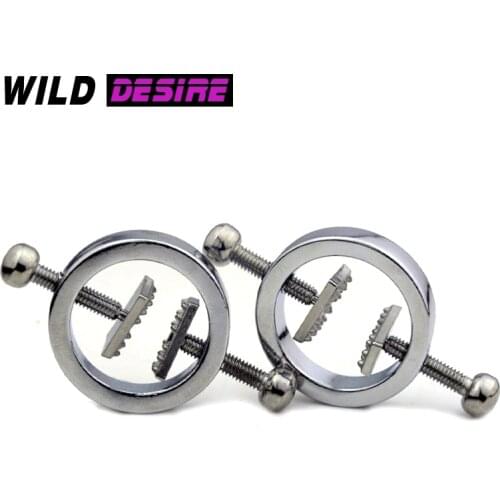 Spike Nipple Clamps Weights For Women Men Sexy Tools Nipple Toys Metal Adjustable Breast Clip Bondage Sex Products Silver 18+ 18