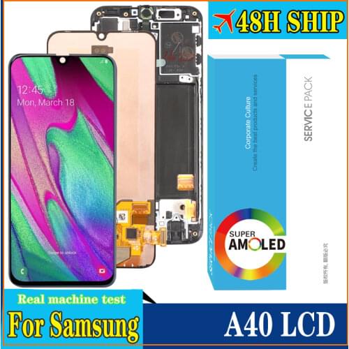 100% Original 5.9'' Super AMOLED Display for Samsung Galaxy A40 2019 A405 Full LCD Touch Screen Digitizer Repair Parts