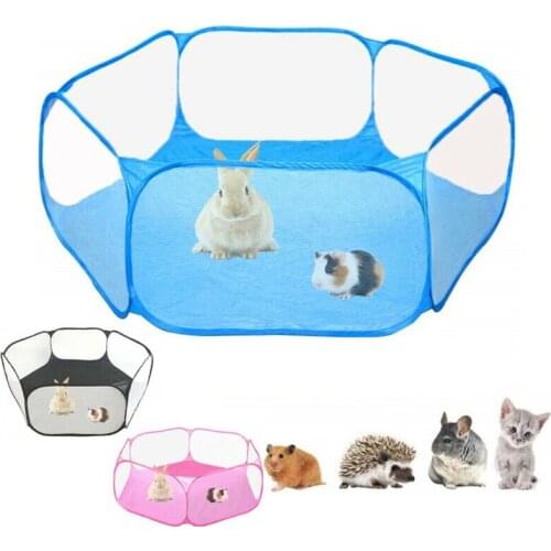120X38cm Portable Pet Cage Tent Playpen Breathable Animals Hamster Cat Foldable Fence