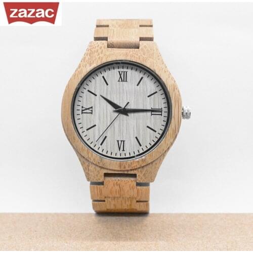 2017 Zazac Fashion Creative Wood Watches Deisgner Quartz Wrist Watch Natural Wood Watches Mens Full Wooden Wristwatch Gifts