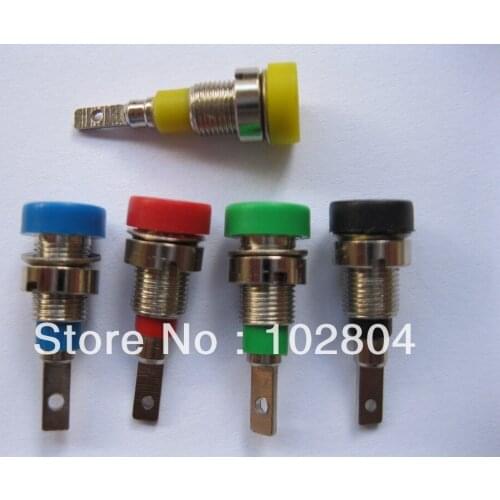 300 pcs Banana Jack for 4mm Banana Plug Length 28.5mm Nickel plated 5 Colors Insert Type HIGH Quality HOT Sale