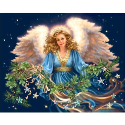 5D DIY Diamond Embroidery Character Cartoon Angle Diamond Painting Cross Stitch full Mosaic Pattern Home Decor Wall Painting