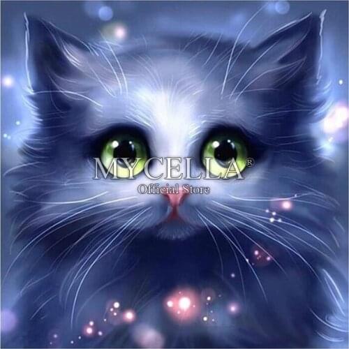 DIY 5D Diamond Painting Simulated Cross Stitch Cat For Adults Home Decor Full Rhinestone Mosaic Diamond Embroidery Art