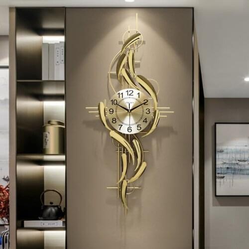 Living Room Creative Large Wall Clock Silent Modern Design Gold Wall Clock Kitchen Iron Luxury Reloj De Pared Home Watch