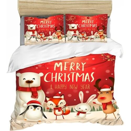 Kids bedding set Single size Christmas Bed linen 3D duvet cover with pillowcase bed set King size bedclothes Home textile