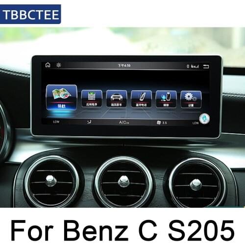 For Mercedes Benz C Class S205 2014-2019 Car Android System 1080P IPS LCD Screen Car Radio Player GPS Navigation BT WiFi AUX