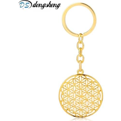 Dongsheng Supernatural Flower of Life Pendant Geometry Mandala Myth Love Knot Keychain Egyptian Simple Key Chain -50