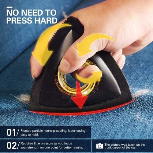 Effective Pet Hair Remover Brush Device Mini Pet Hair Triangular Scraper Portable Sofa Detail 3in1 lint Fluff Brush For Cat Dog