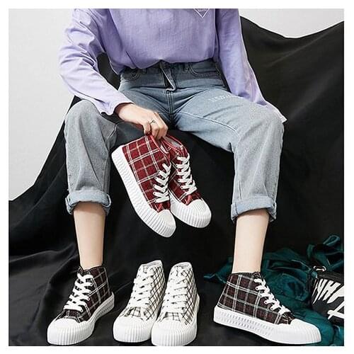 High help canvas womens shoes students 2021 autumn new the net red tide shoes hundred small white board shoes cloth shoes