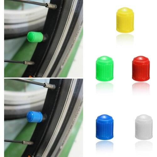 100Pcs Universal Car Auto Bicycle Tire Tyre Valve Stem Dust Caps Plastic Cover Car Badge Wheel Tire Valve Cap Tyre Dust Cap