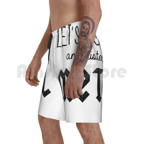 Lets Cuddle And Listen To Metal Beach Shorts Men Beach Pants Swimwear Metal Music Cuddle Keep Calm