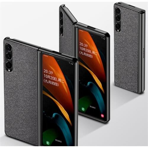 Matte Feeling Fabric Case for Samsung Galaxy Z Fold3 Fold 3 2 5G Fold2 Anti-knock Phone Cover Protective Bag