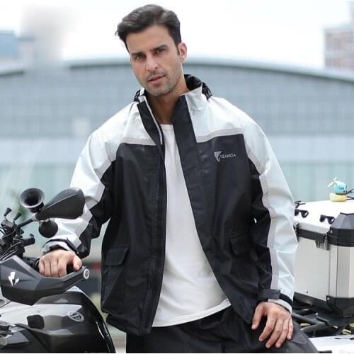 Motorcycle Outdoor Raincoat Jacket Split Breathable Rain Poncho Thin Impermeable Moto Chubasquero Hombre Male Clothes ED50YY