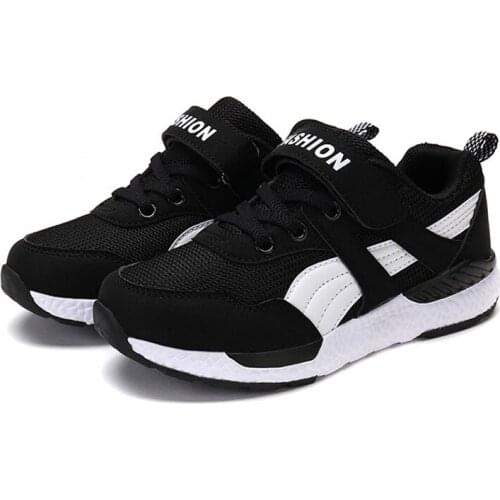 2020 New Kids Sports Shoes Children Casual Boys Patchwork Sneakers Fashion Graffiti Hook & Loop Boys School Uniform Shoes